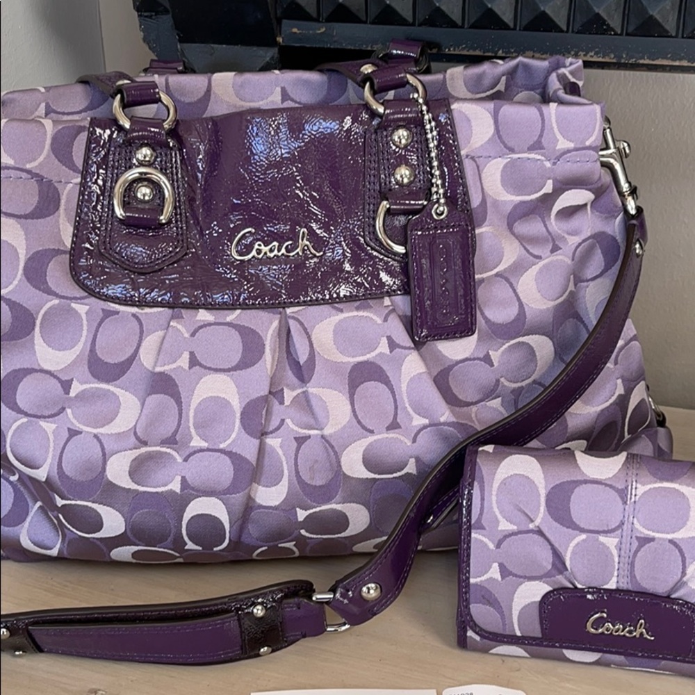 Coach Signature Handbag and wallet